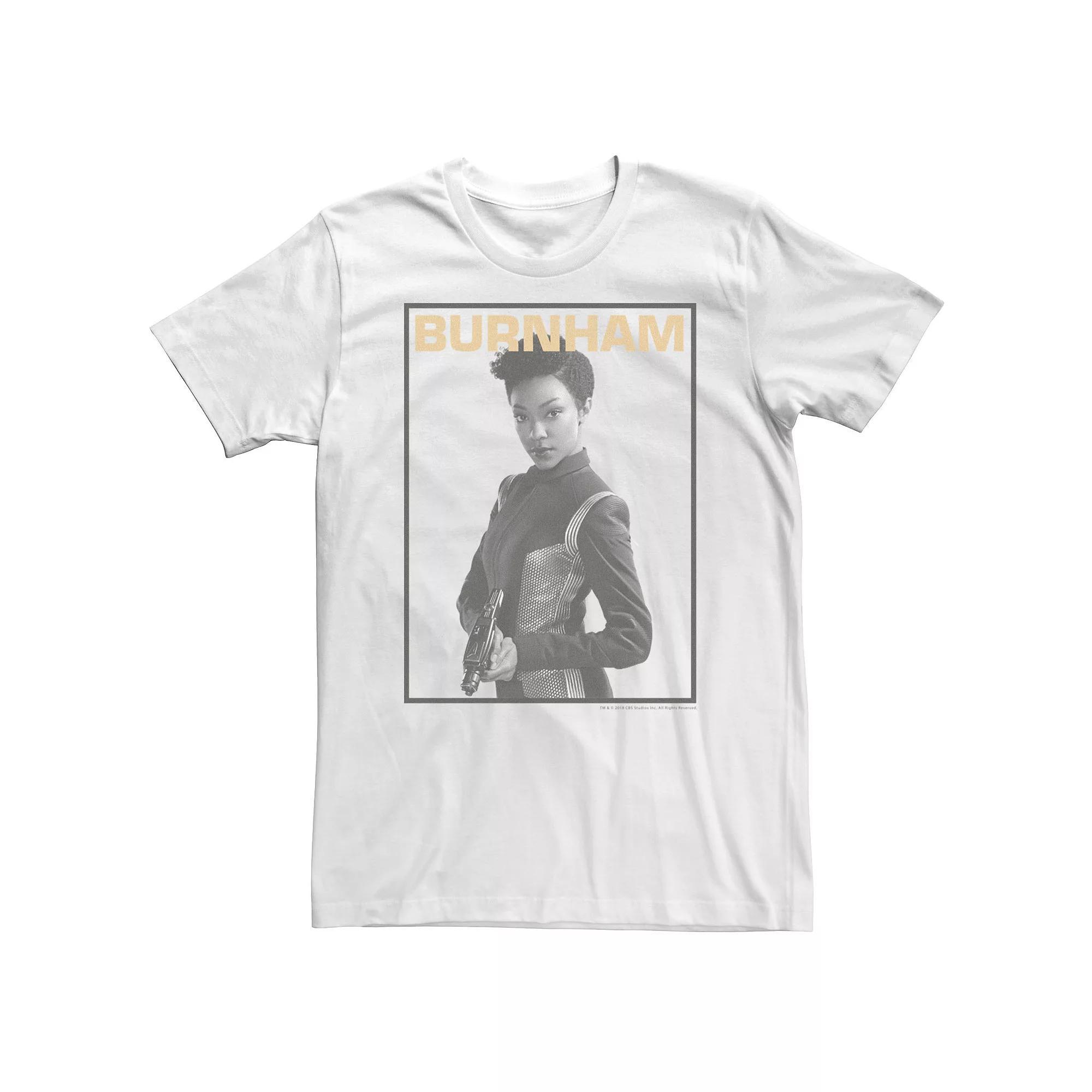 Big & Tall Star Trek Discovery Burnham Greyscale Pose Tee, Men's, Size: 3XL, White Product Image