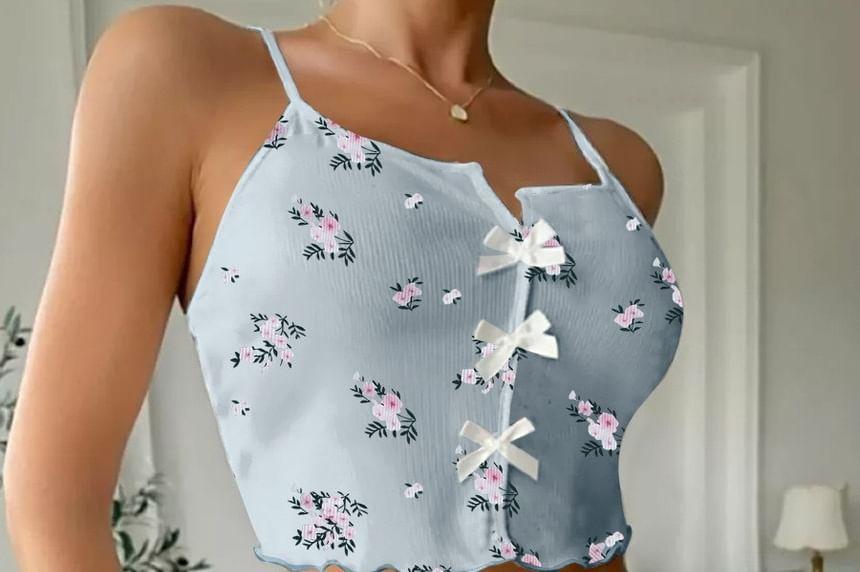 Floral Print Pajama Set Product Image