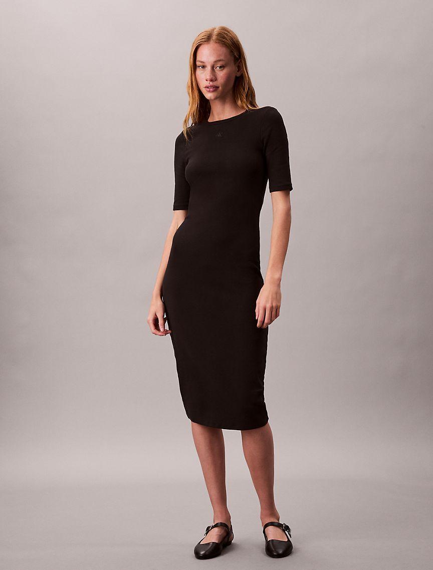 Cotton Contour Midi Dress Product Image