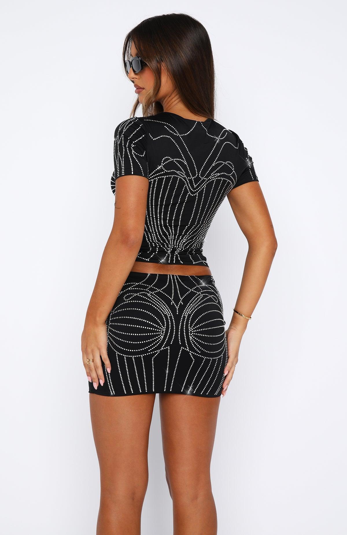 Electronic Earth Mini Skirt Black Product Image