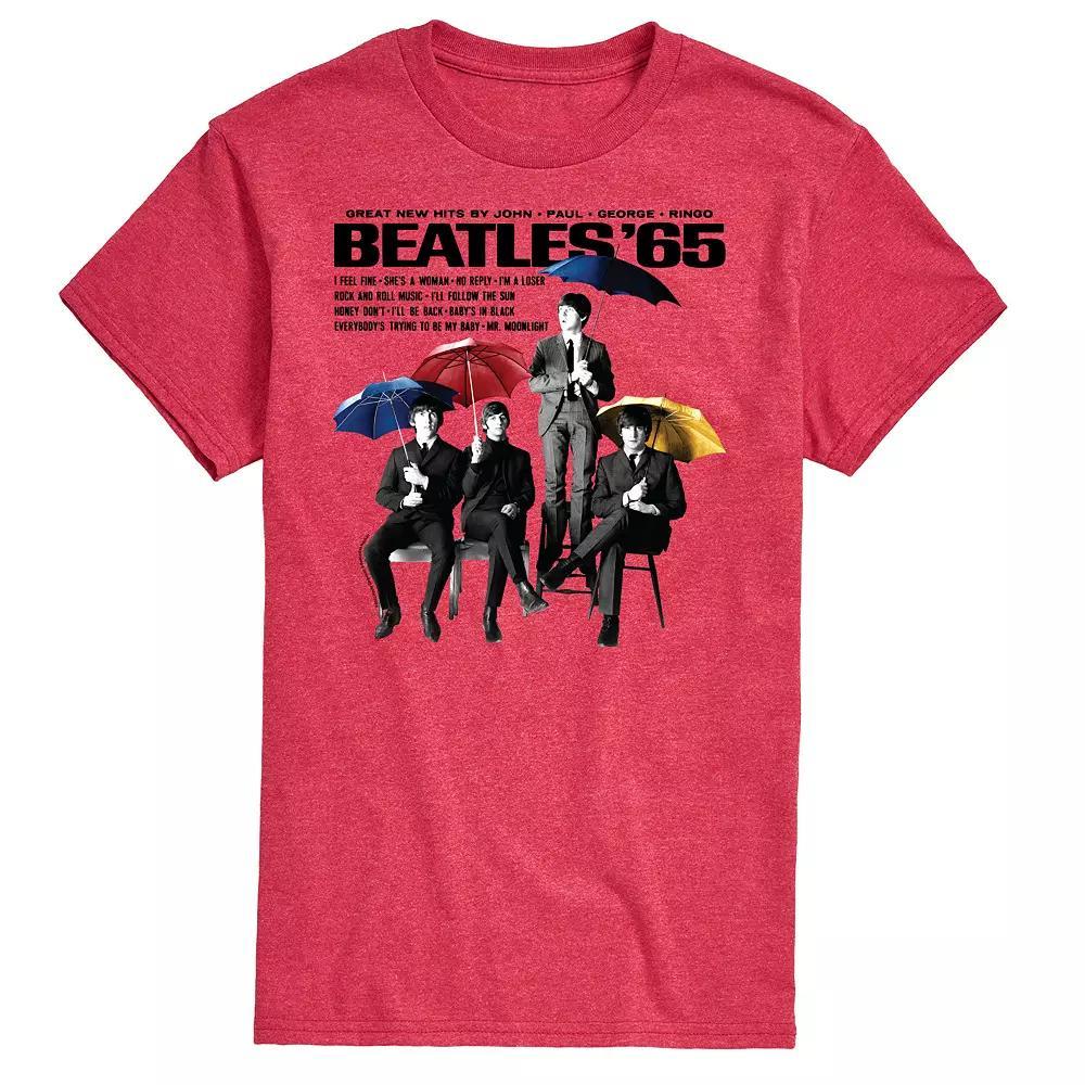 Men's The Beatles 65 Umbrellas Graphic Tee, Size: Small, Red Product Image