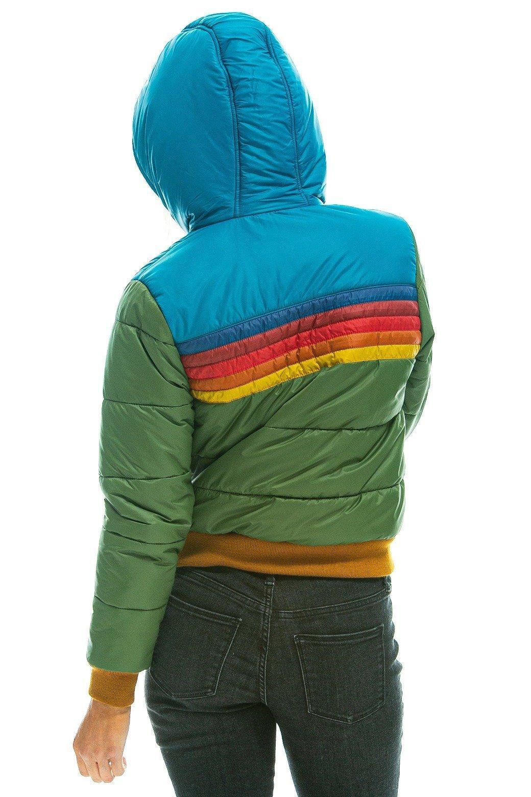 TREKKER 2 HOODED PUFFER JACKET - GARDEN GREEN Female Product Image