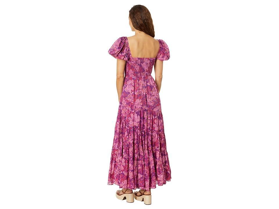 Womens Sundrenched Floral Cotton Tiered Maxi Dress Product Image