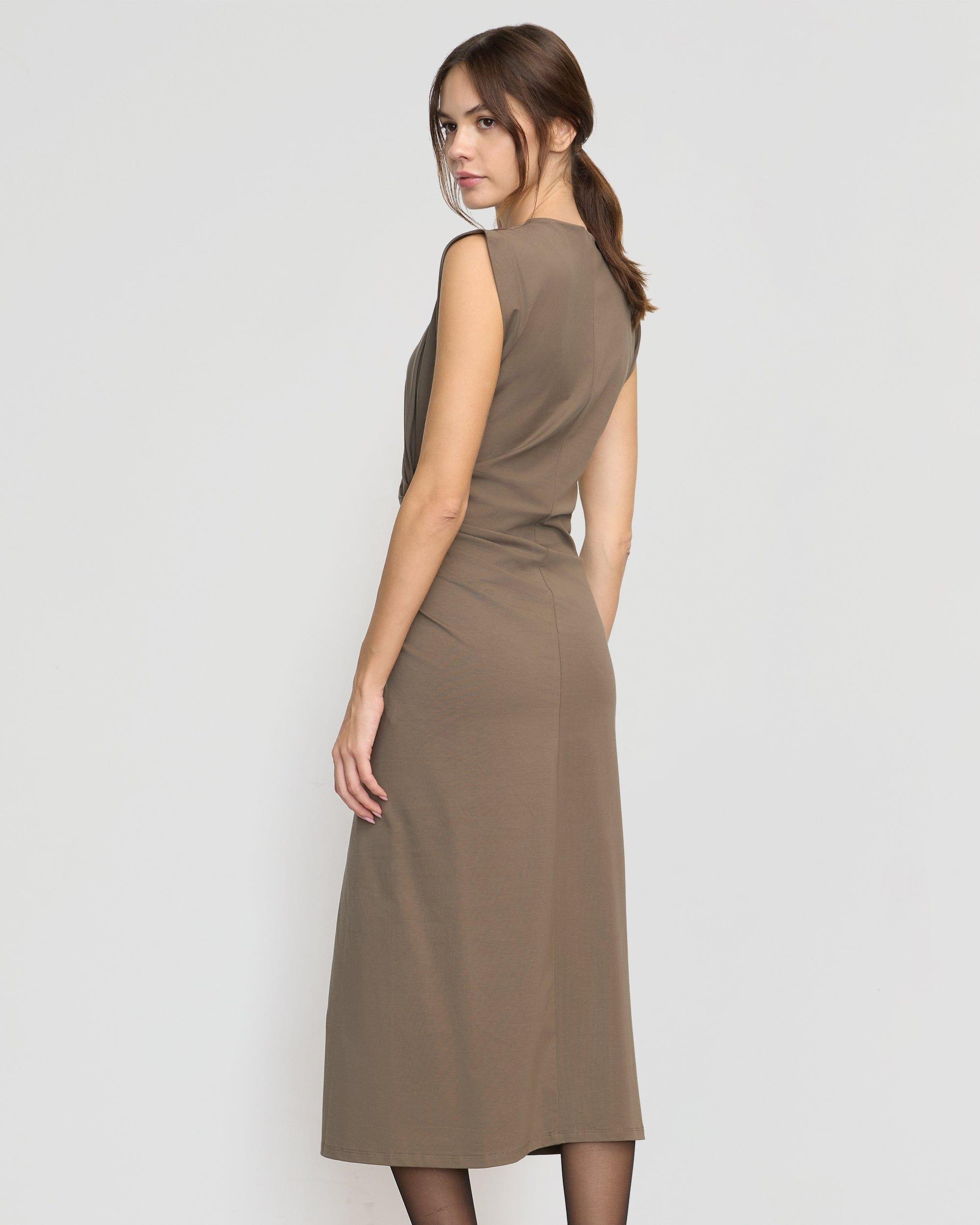 Khelan Sculpted Ruched-Waist Dress Product Image
