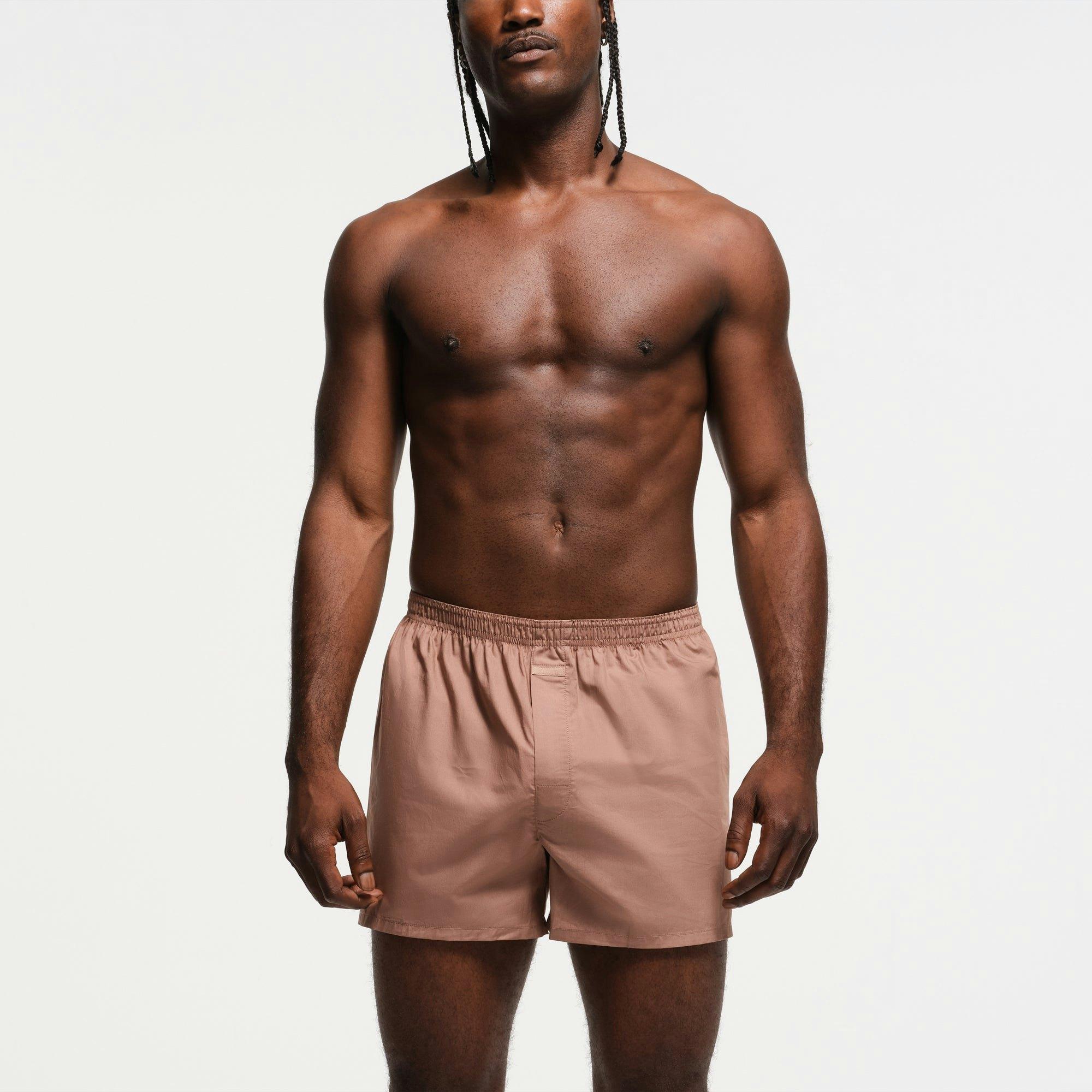 COTTON POPLIN MENS BOXER 3-PACK | UMBER MULTI Product Image