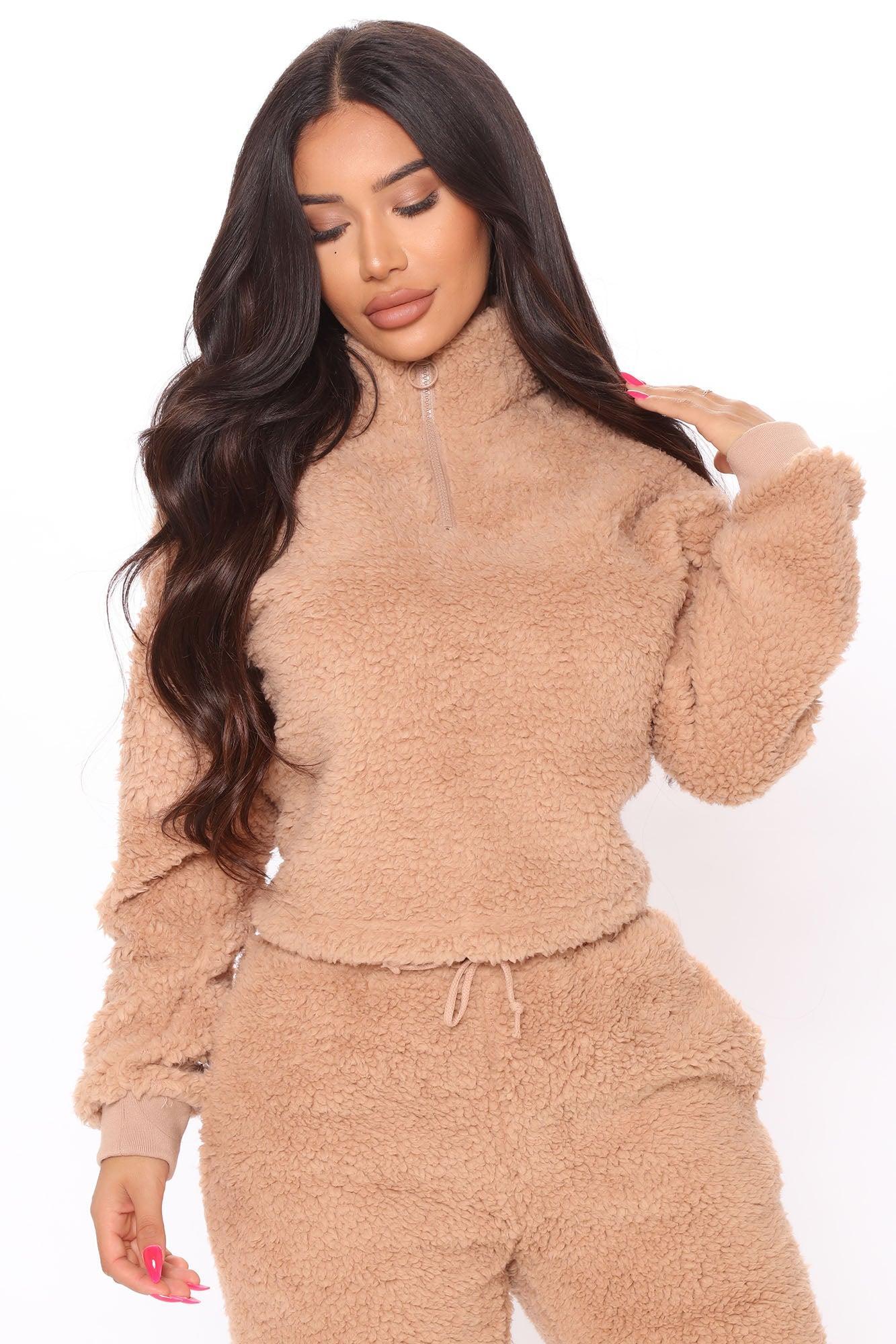 Cuddle Time Cozy Pant Set - Camel Product Image