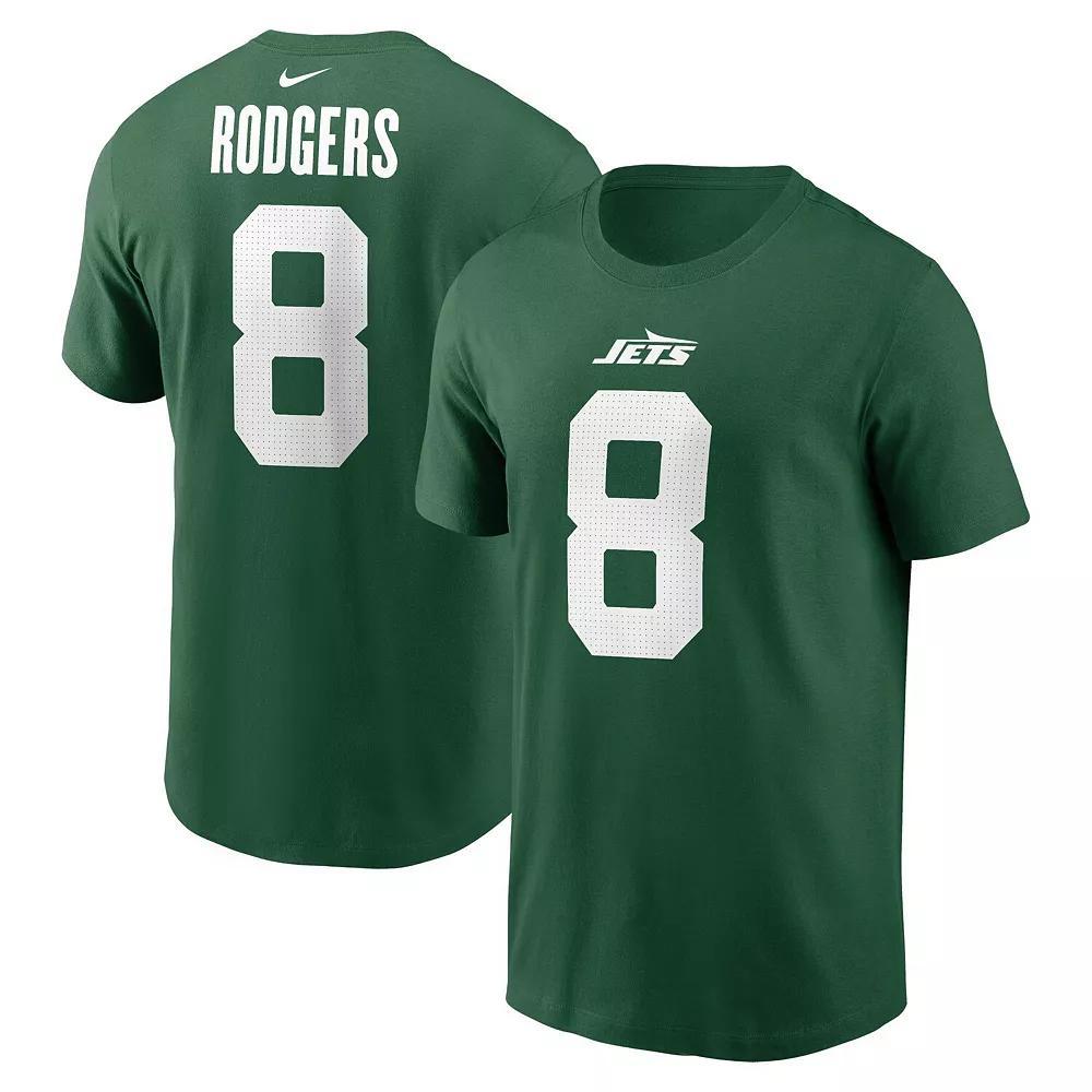 Men's Nike Garrett Wilson Green New York Jets Name & Number T-Shirt, Size: Large Product Image