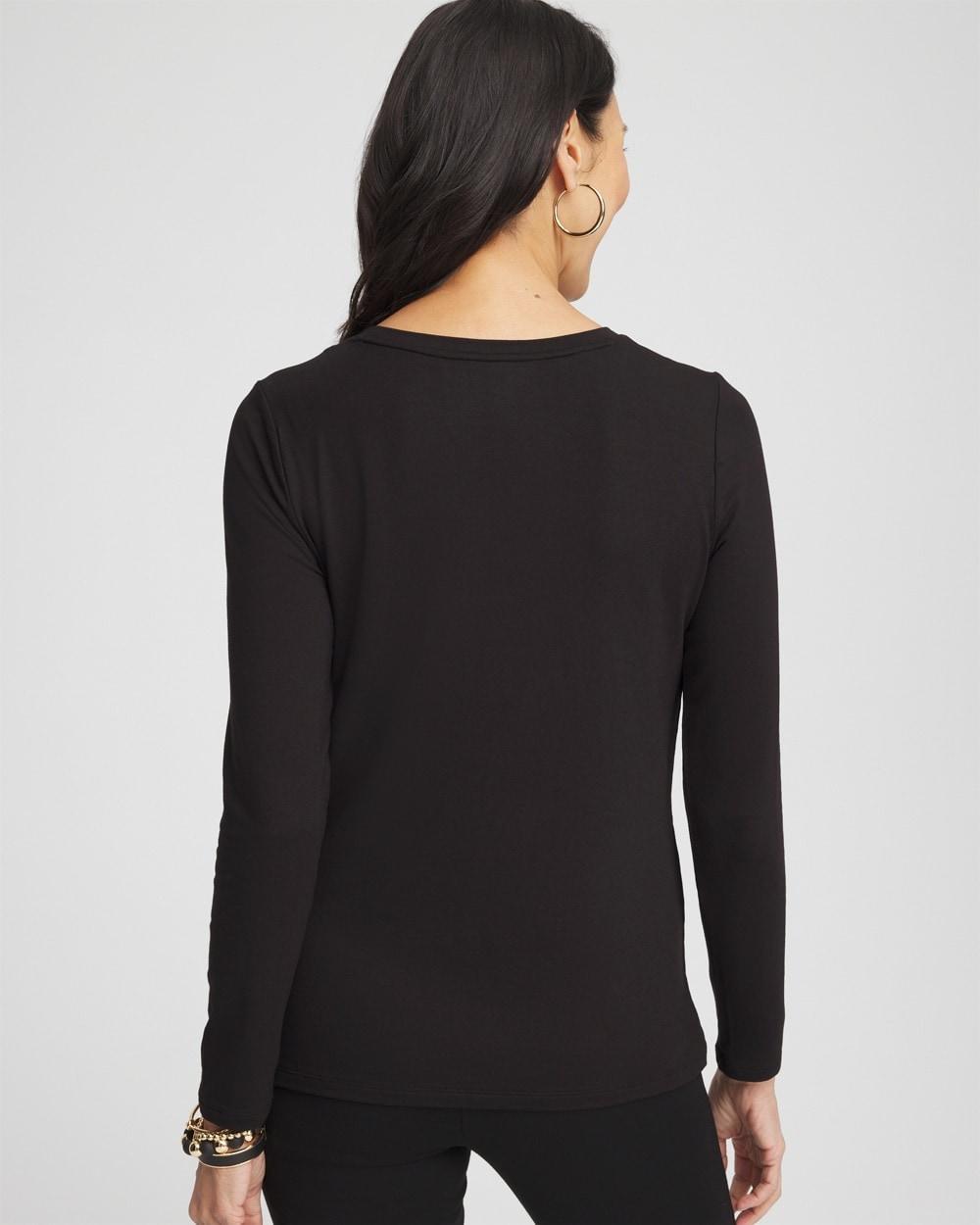 Touch of Cool™ Embellished Leopard Layering Tee Product Image