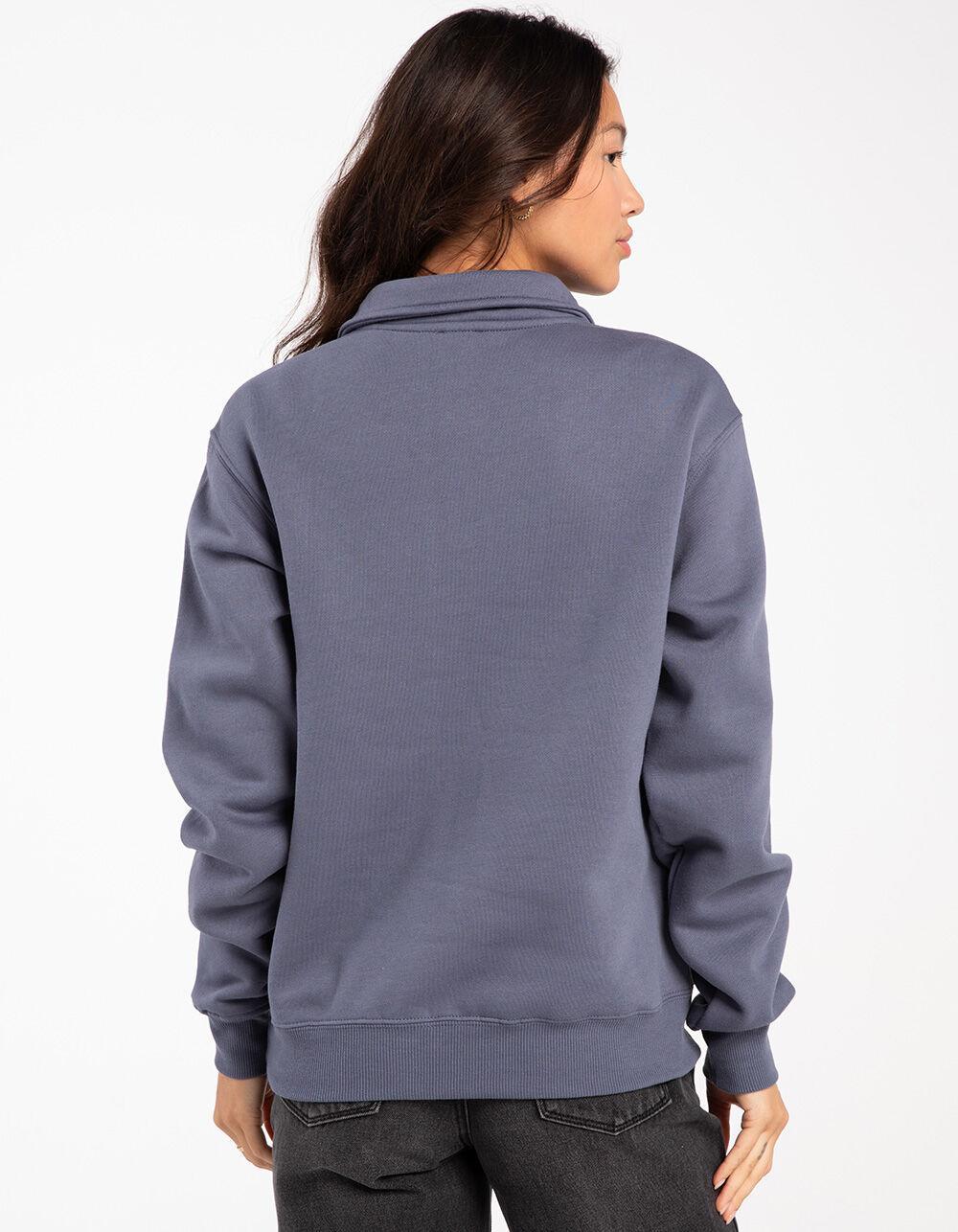TILLYS Quarter Zip Womens Sweatshirt - BLUE Product Image