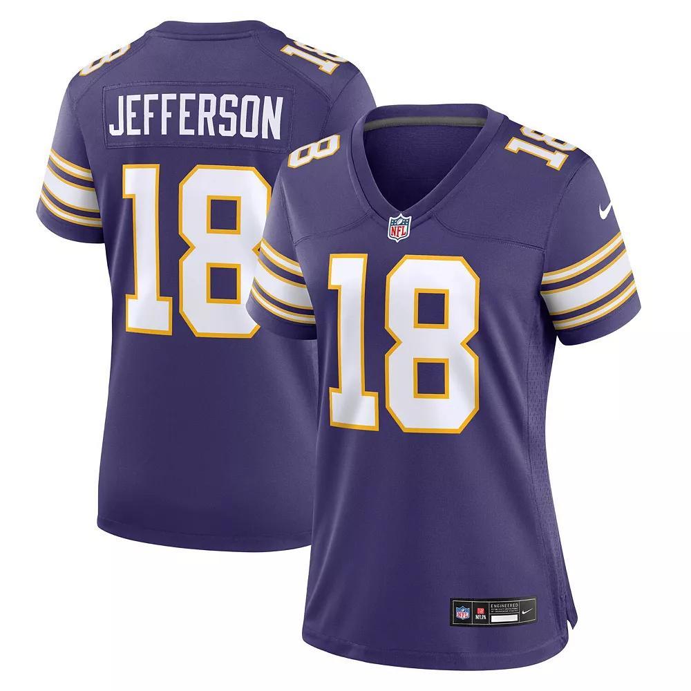 Women's Nike Justin Jefferson Purple Minnesota Vikings Classic Player Game Jersey, Size: XL Product Image