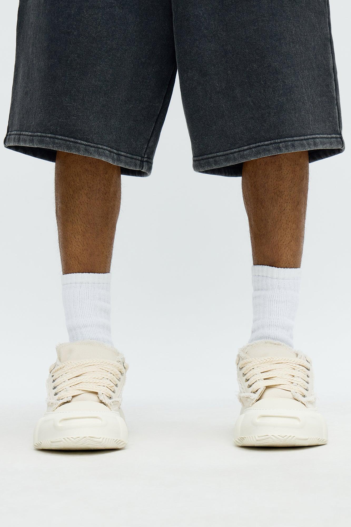 Bold Step Canvas Chunky Low Sneaker - Cream/combo Product Image
