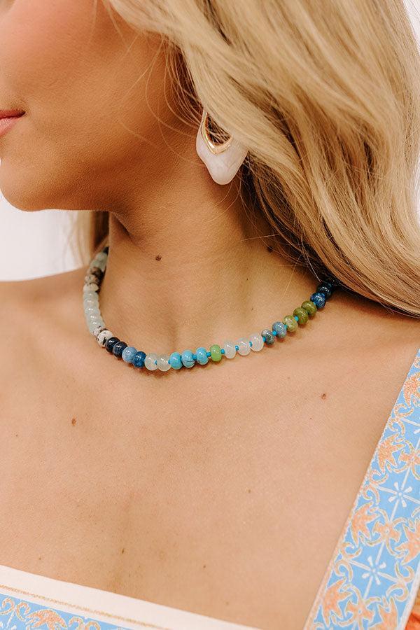 Calm Energy Semi Precious Necklace in Blue Product Image
