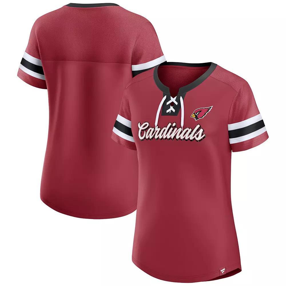 Womens Fanatics Branded Cardinal Arizona Cardinals Original State Lace-Up T-Shirt Product Image