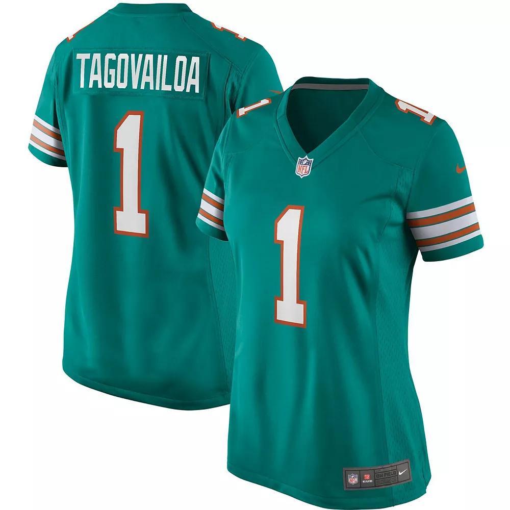 Women's Nike Tua Tagovailoa Aqua Miami Dolphins Alternate Game Jersey, Size: Large, Turquoise A Product Image