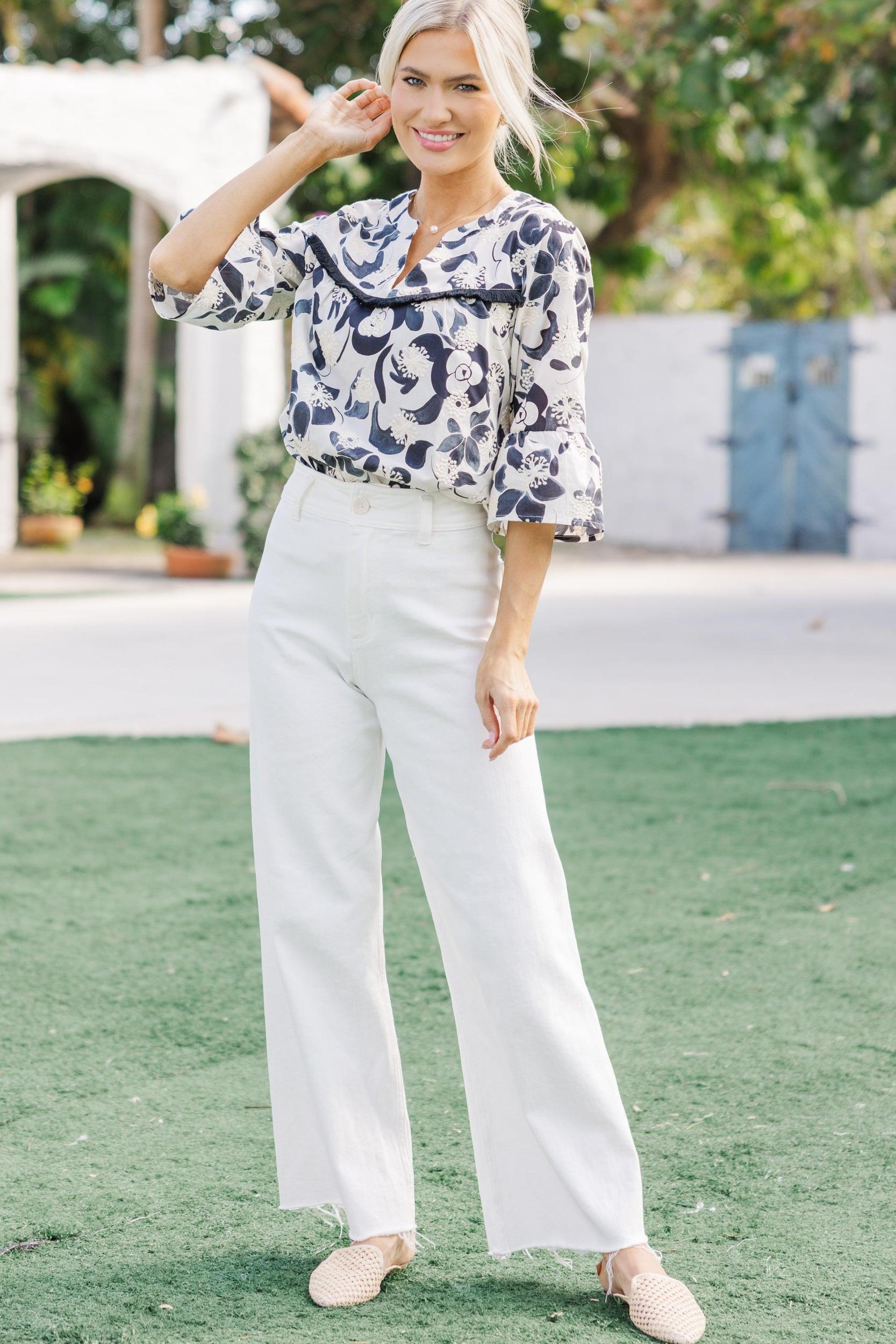 Good Days Ahead Black Floral Blouse Female Product Image