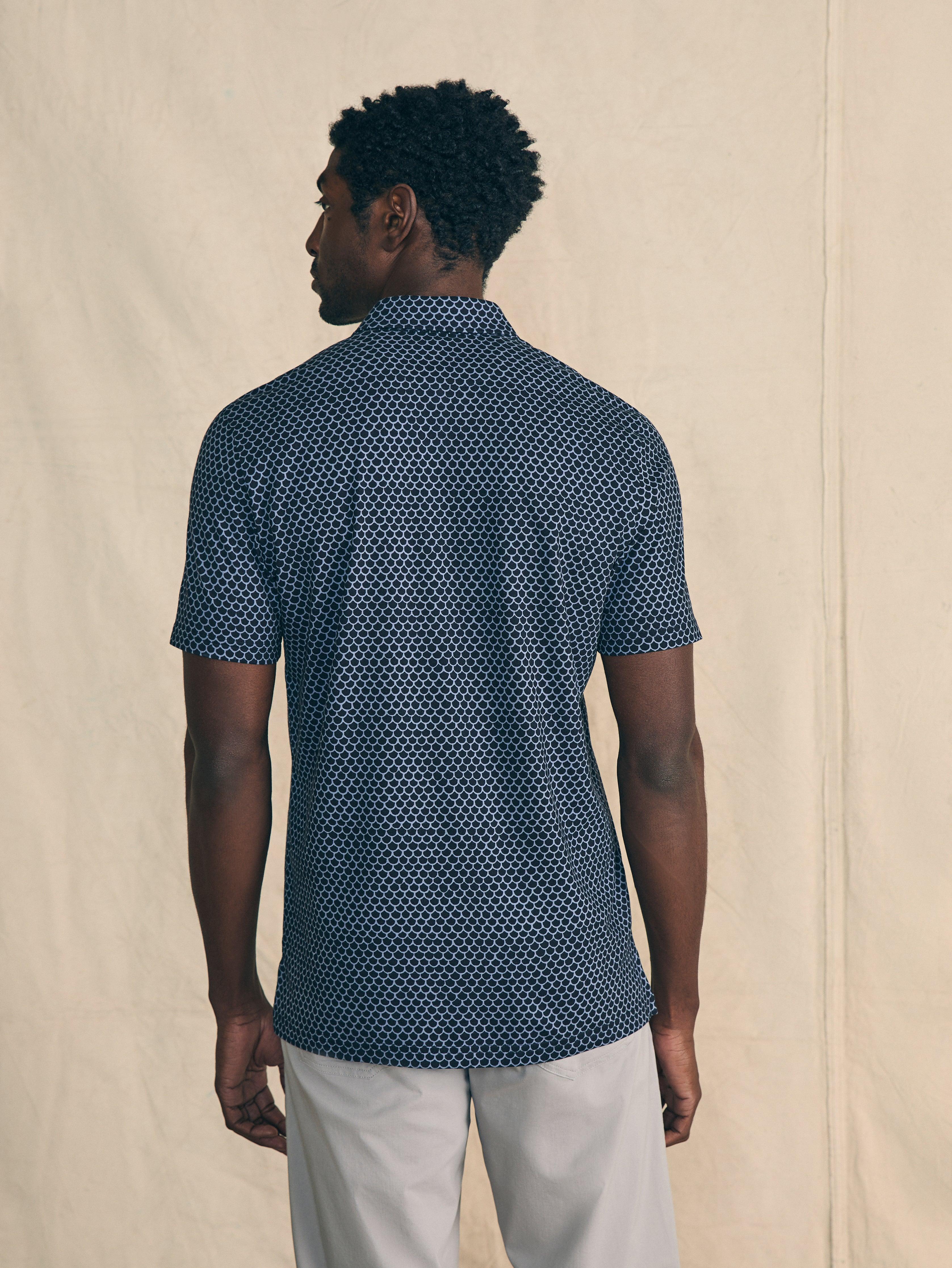 Movement™ Short-Sleeve Pique Polo Shirt - Midnight Fishscale Male Product Image