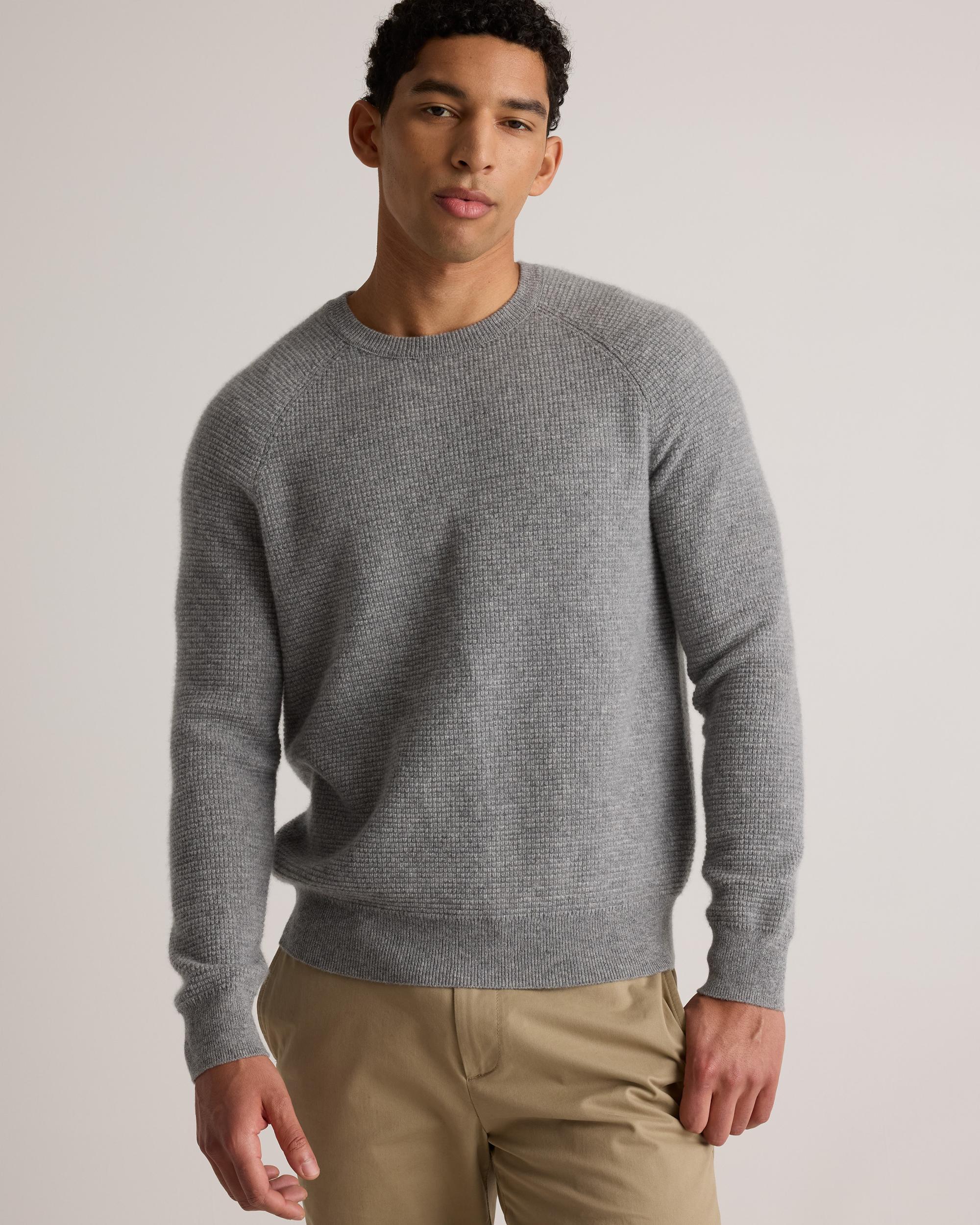 Quince | Men's Mongolian Cashmere Waffle Sweatshirt Knit Sweaters, Size XL Product Image