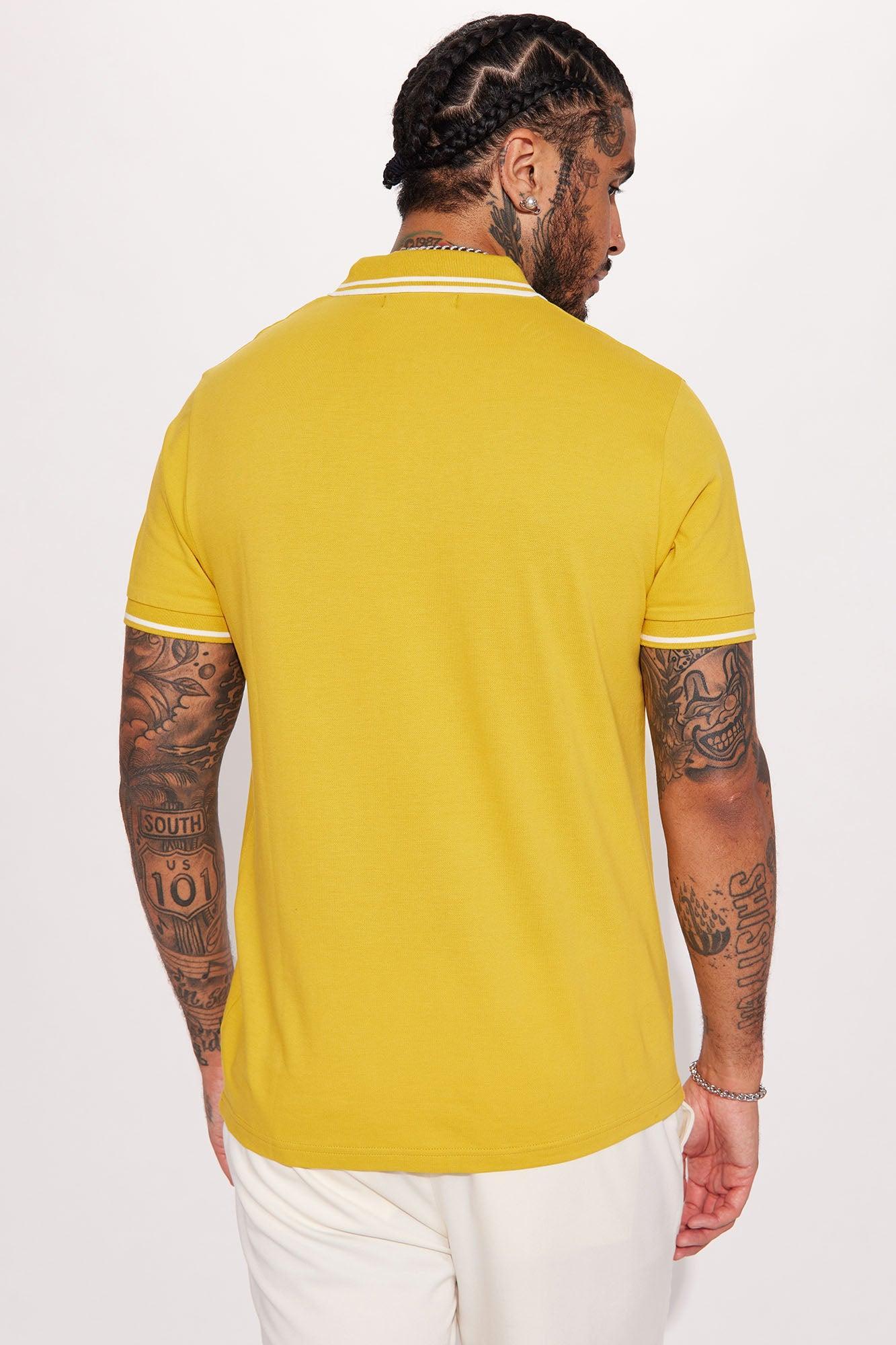 Wilson Short Sleeve Polo - Mustard Product Image