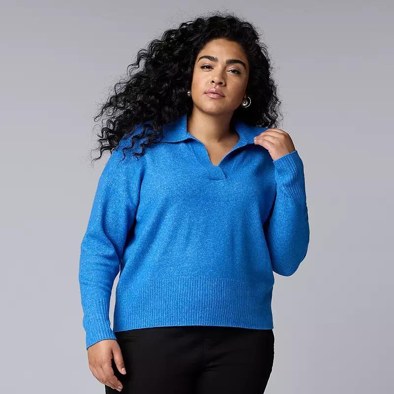 Plus Size Simply Vera Vera Wang Cashmere Blend Pullover Sweater, Womens White Milk Product Image