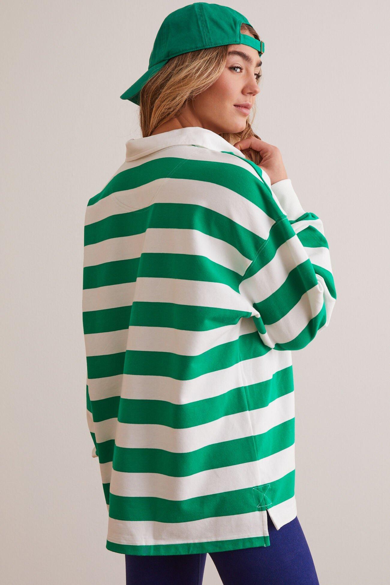 Line Up Striped Polo Top Product Image