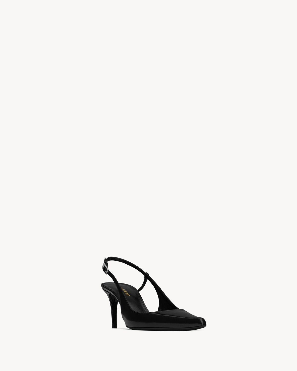 VENDOME slingback pumps in glazed leather | Saint Laurent | YSL.com Product Image