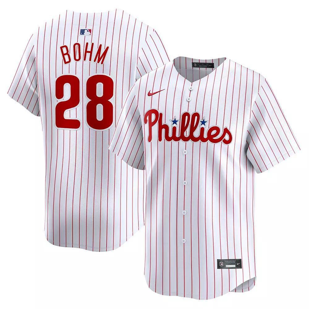 Men's Nike Alec Bohm White Philadelphia Phillies Home Limited Player Jersey, Size: Large Product Image