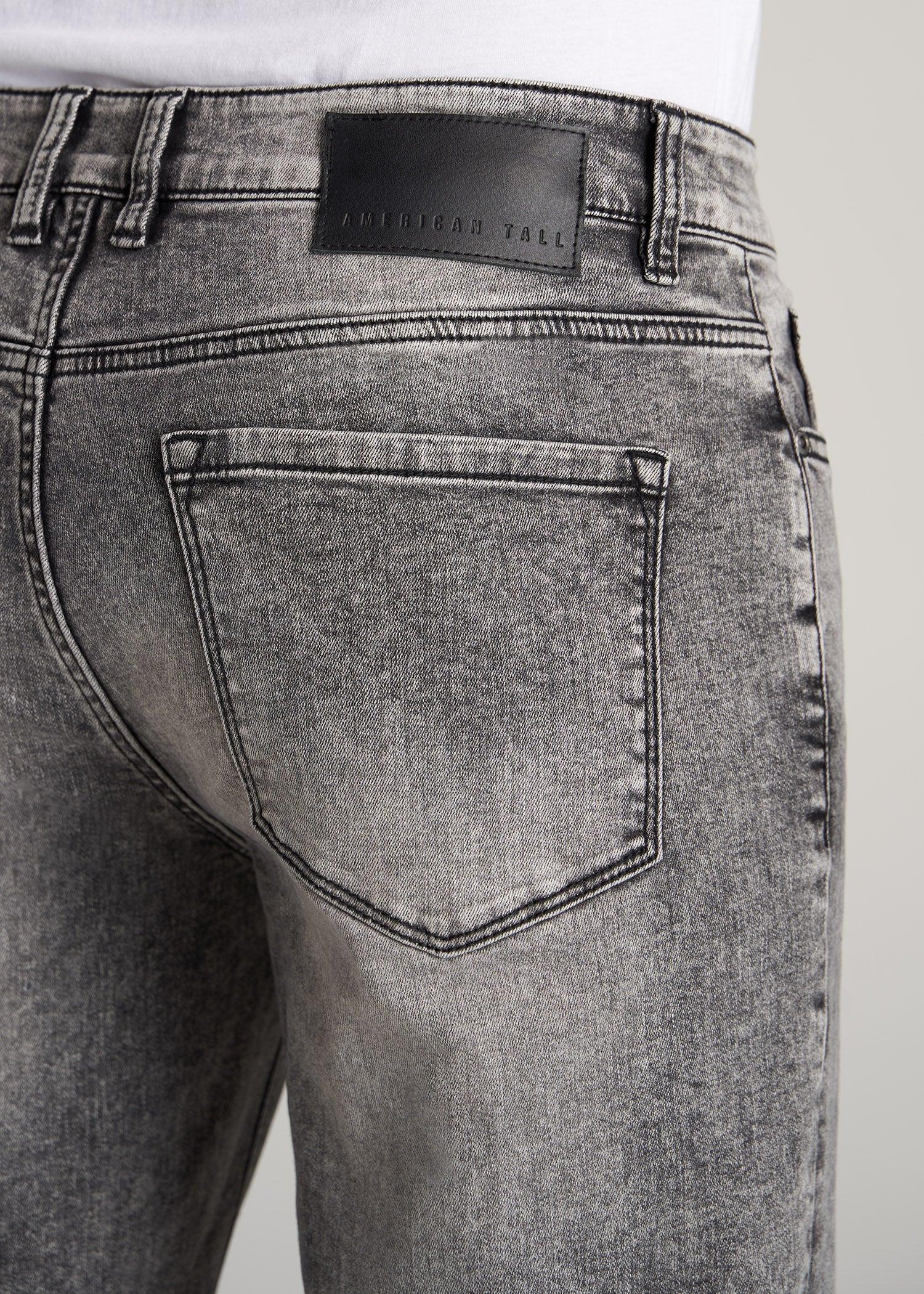 Dylan Slim Fit Jeans for Tall Men in Washed Faded Black Product Image