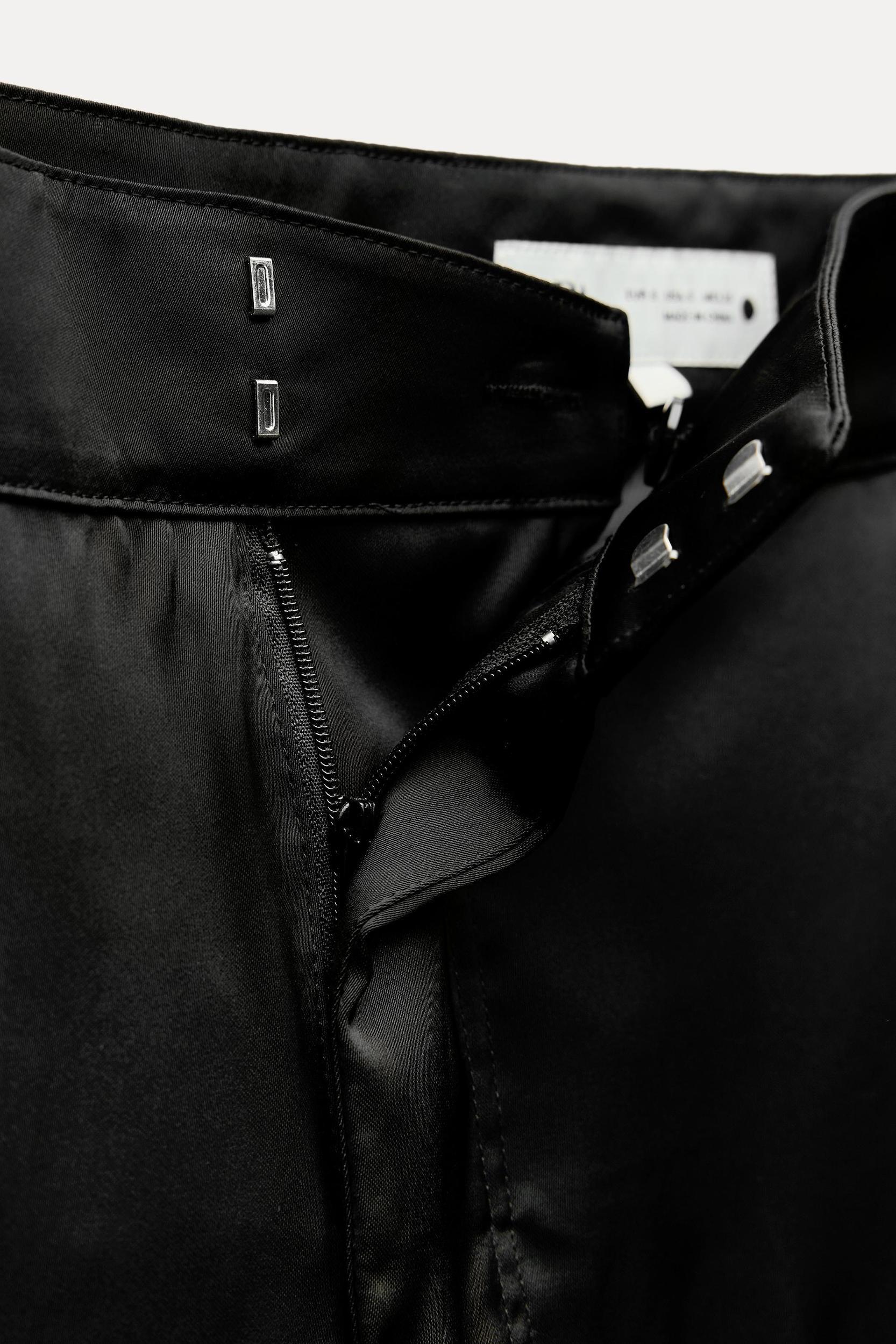 SATIN EFFECT STRAIGHT LEG PANTS ZW COLLECTION Product Image