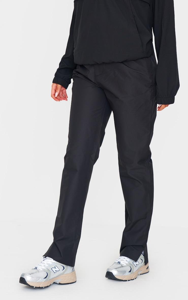 Black Straight Leg Walking Pants Product Image