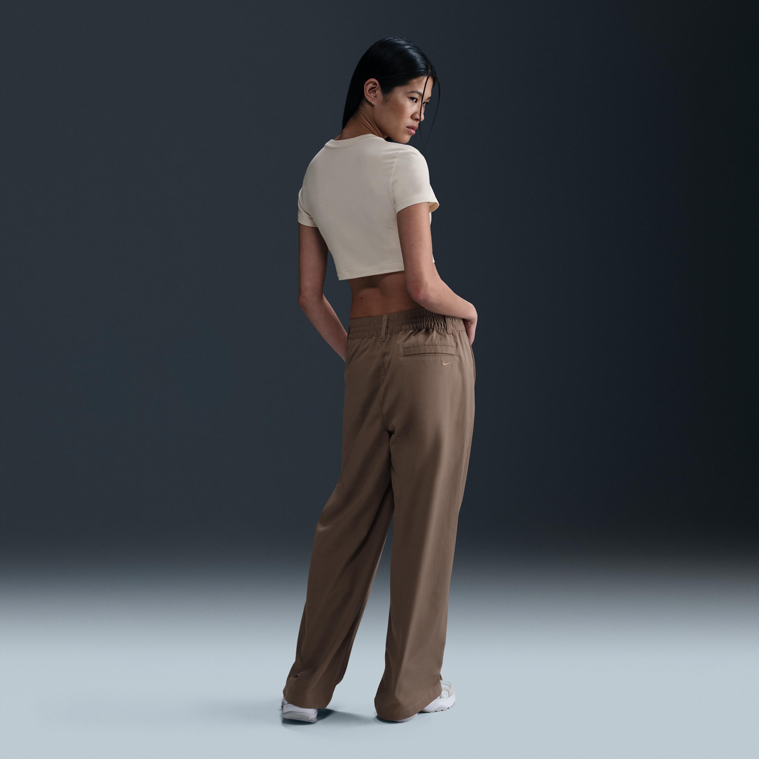 Women's Nike Sportswear Collection Mid-Rise Twill Trousers Product Image