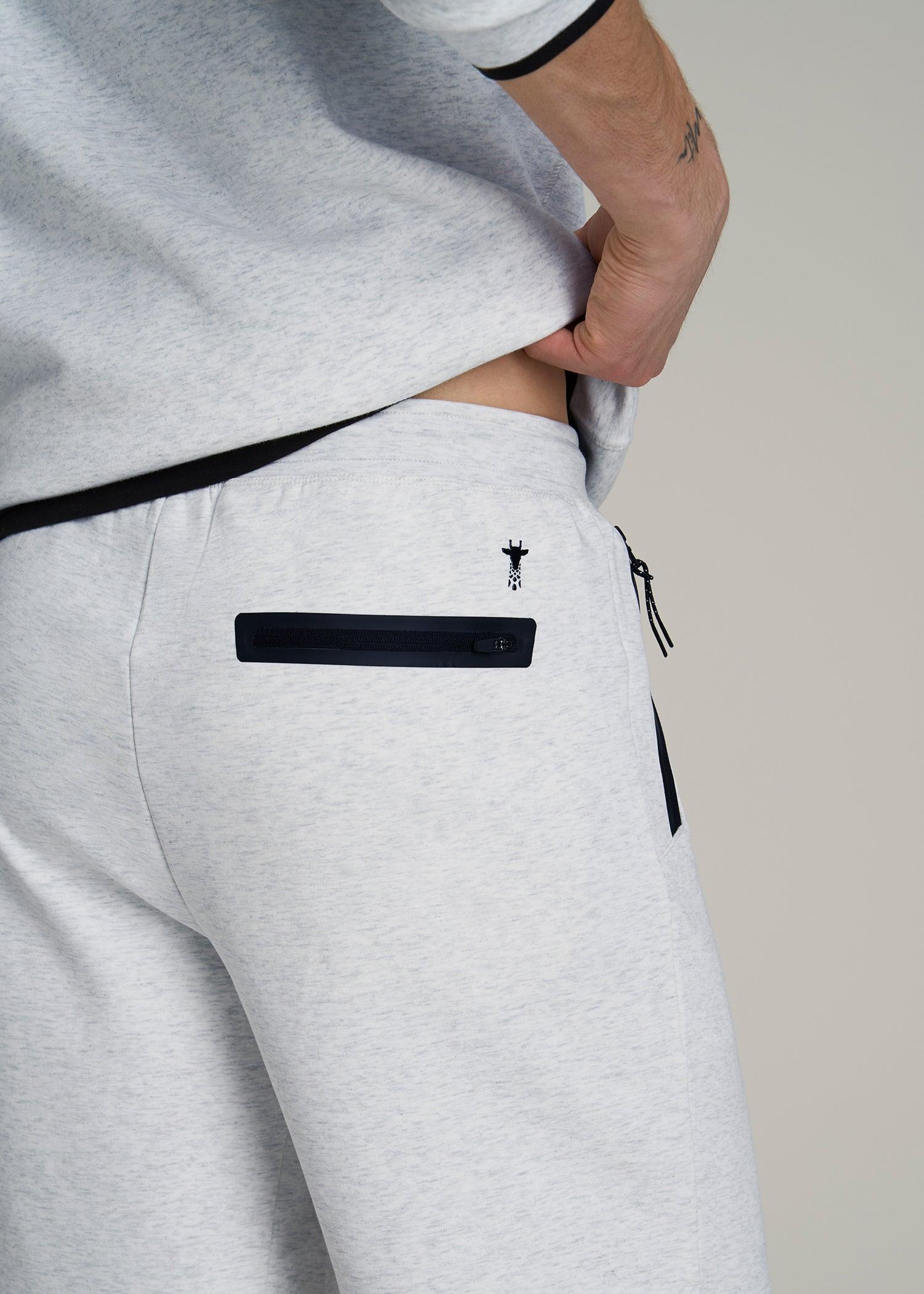 Utility Fleece Shorts for Tall Men in Heather Frost Product Image