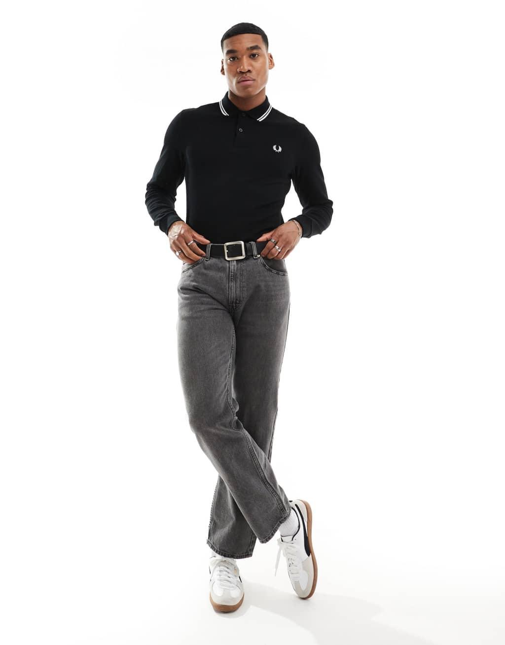 Fred Perry long sleeve twin tipped polo shirt Product Image