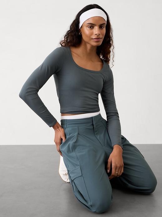 Signature Rib Square Neck Top Product Image