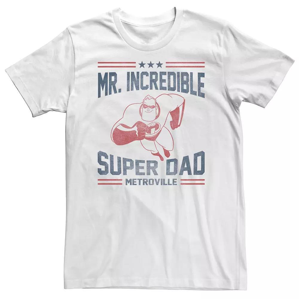 Disney / Pixar's The Incredibles Big & Tall Mr. Super Dad Metroville Tee, Men's, Size: 4XLT, White Product Image
