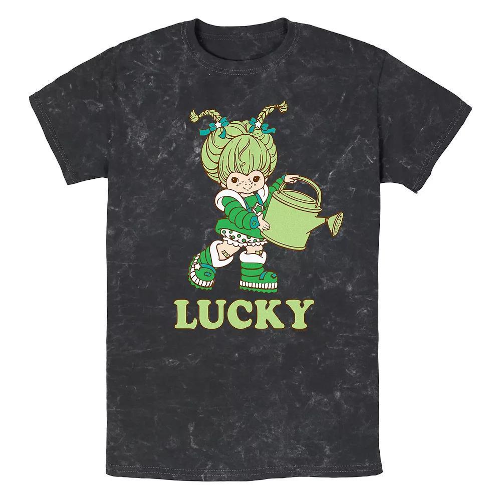 Men's Rainbow Brite Lucky Mineral Wash Graphic Tee, Size: XL, Black Product Image