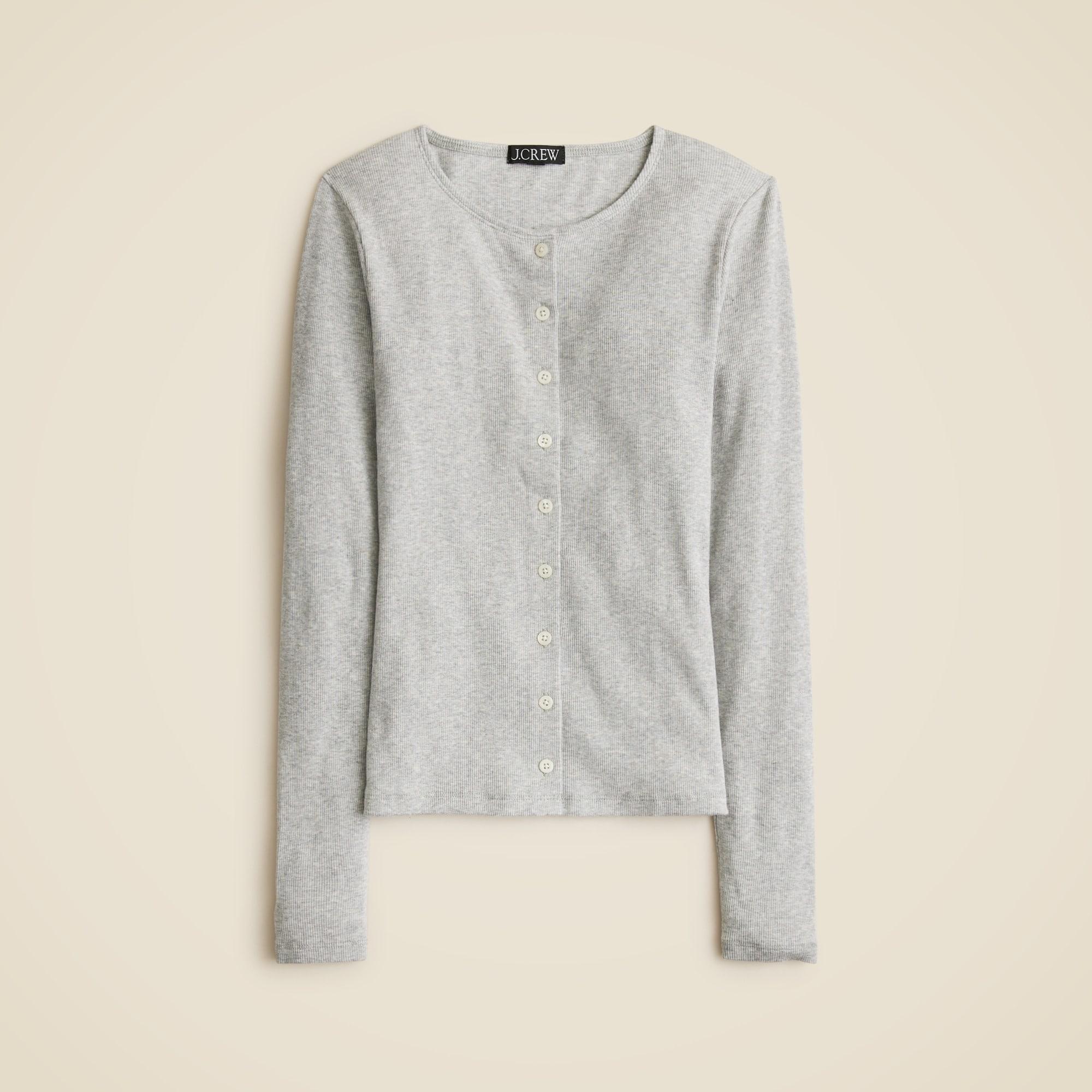 Fine rib cardigan Product Image