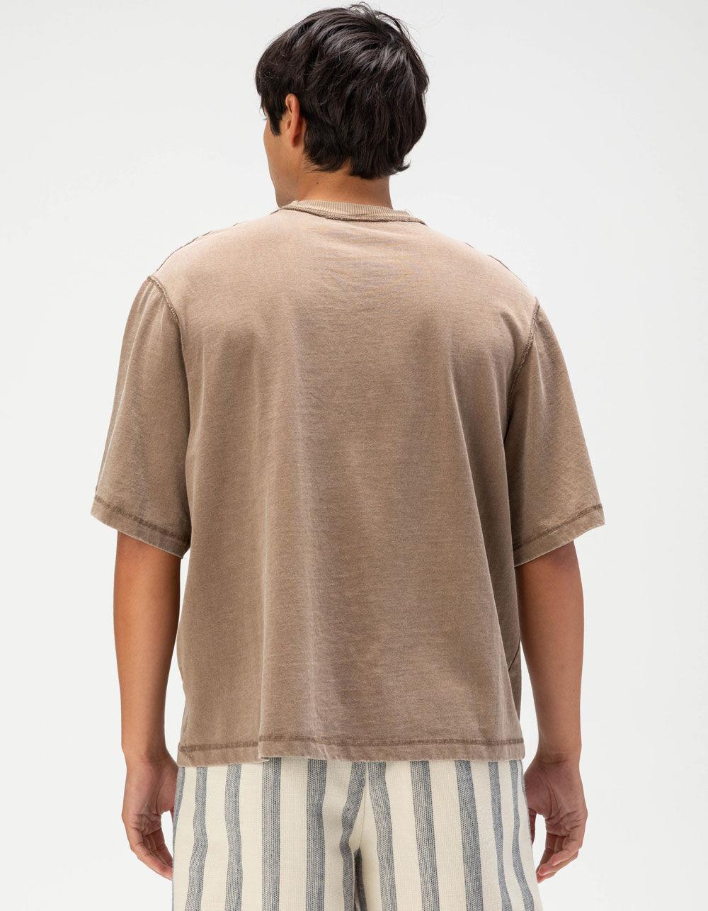 RSQ Mens Vintage Wash Boxy Tee - OLIVE Product Image