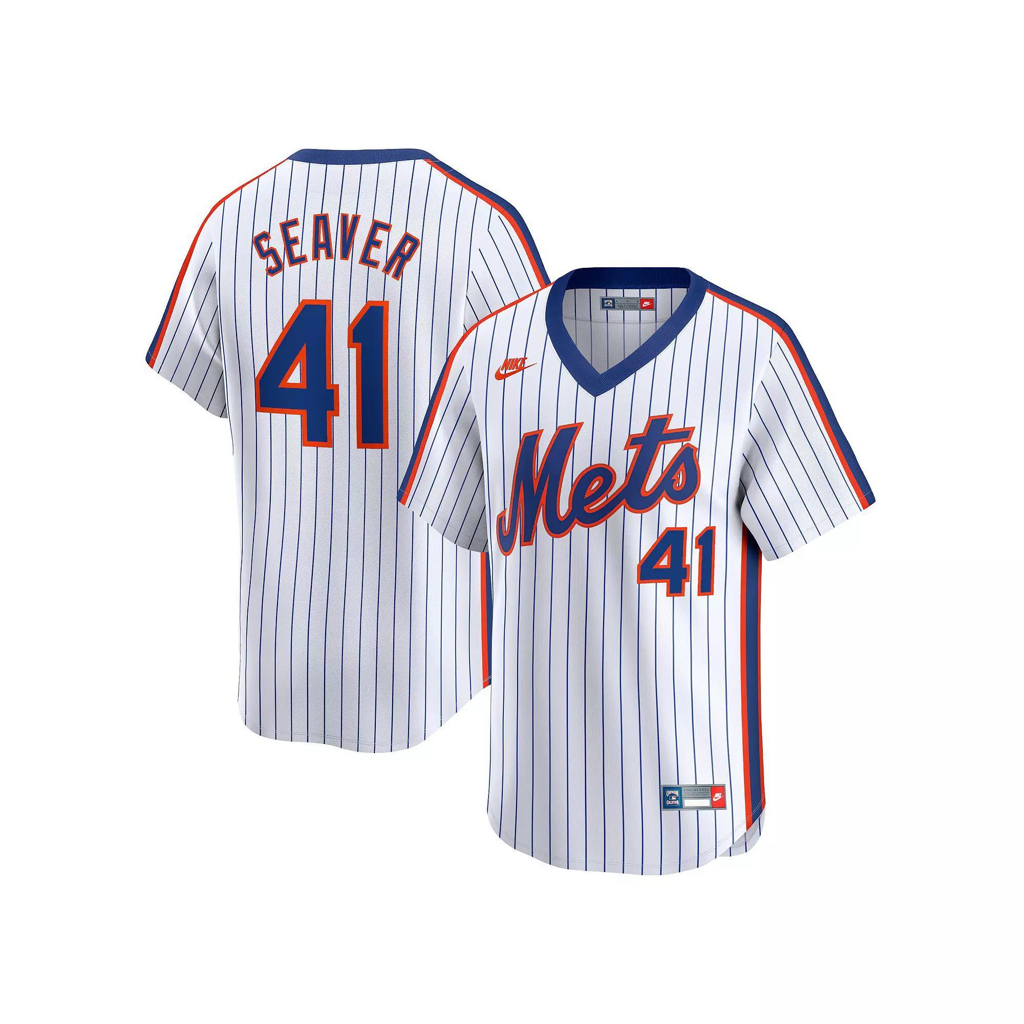 Men's Nike Tom Seaver White New York Mets Throwback Cooperstown Limited Jersey, Size: 2XL Product Image