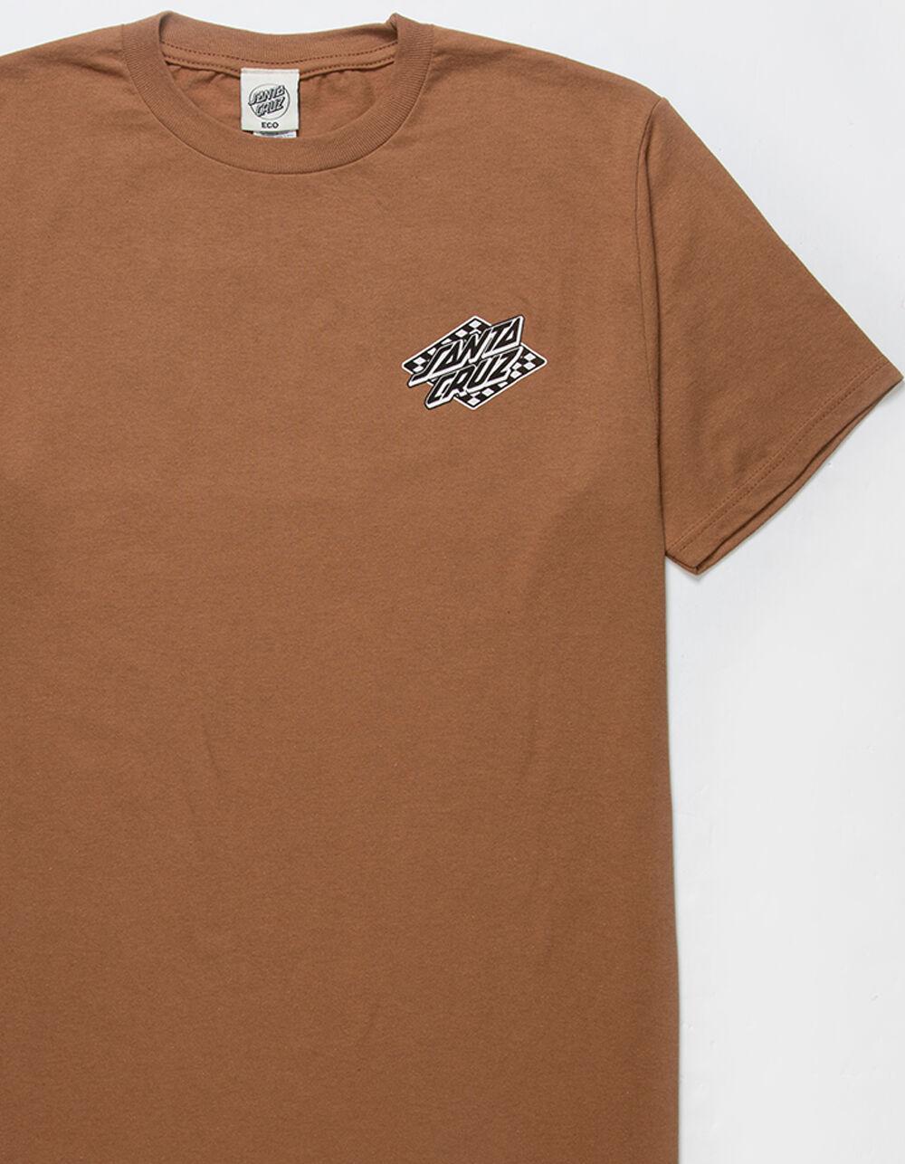 SANTA CRUZ Check Diamond Dot Mens Tee - LIGHT BROWN Product Image