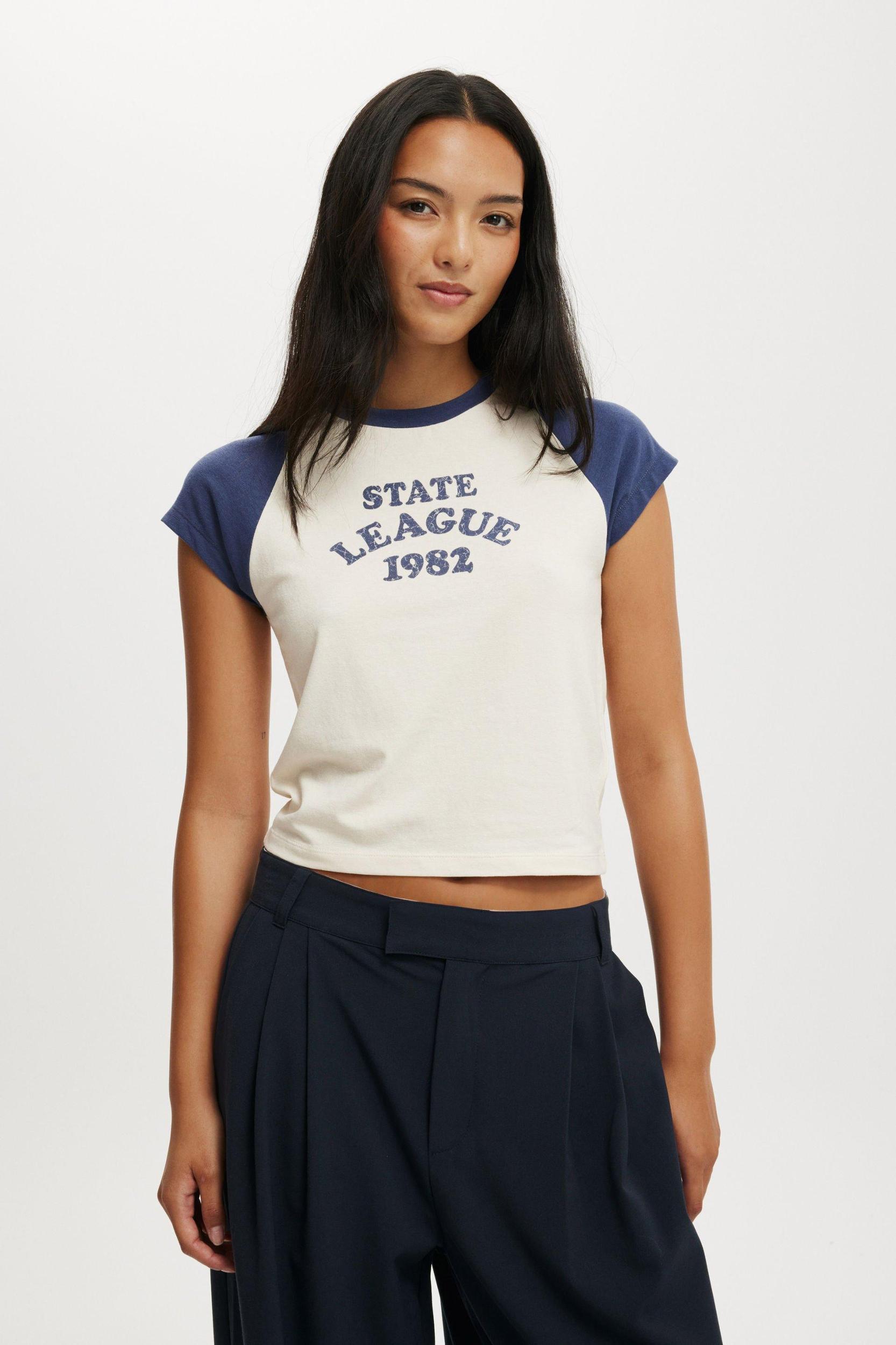 Retro Raglan Graphic Tee Product Image