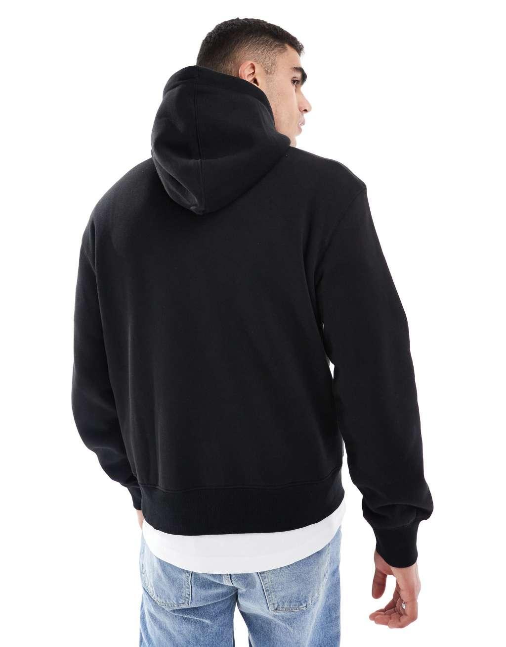 Bershka basic hoodie in black Product Image