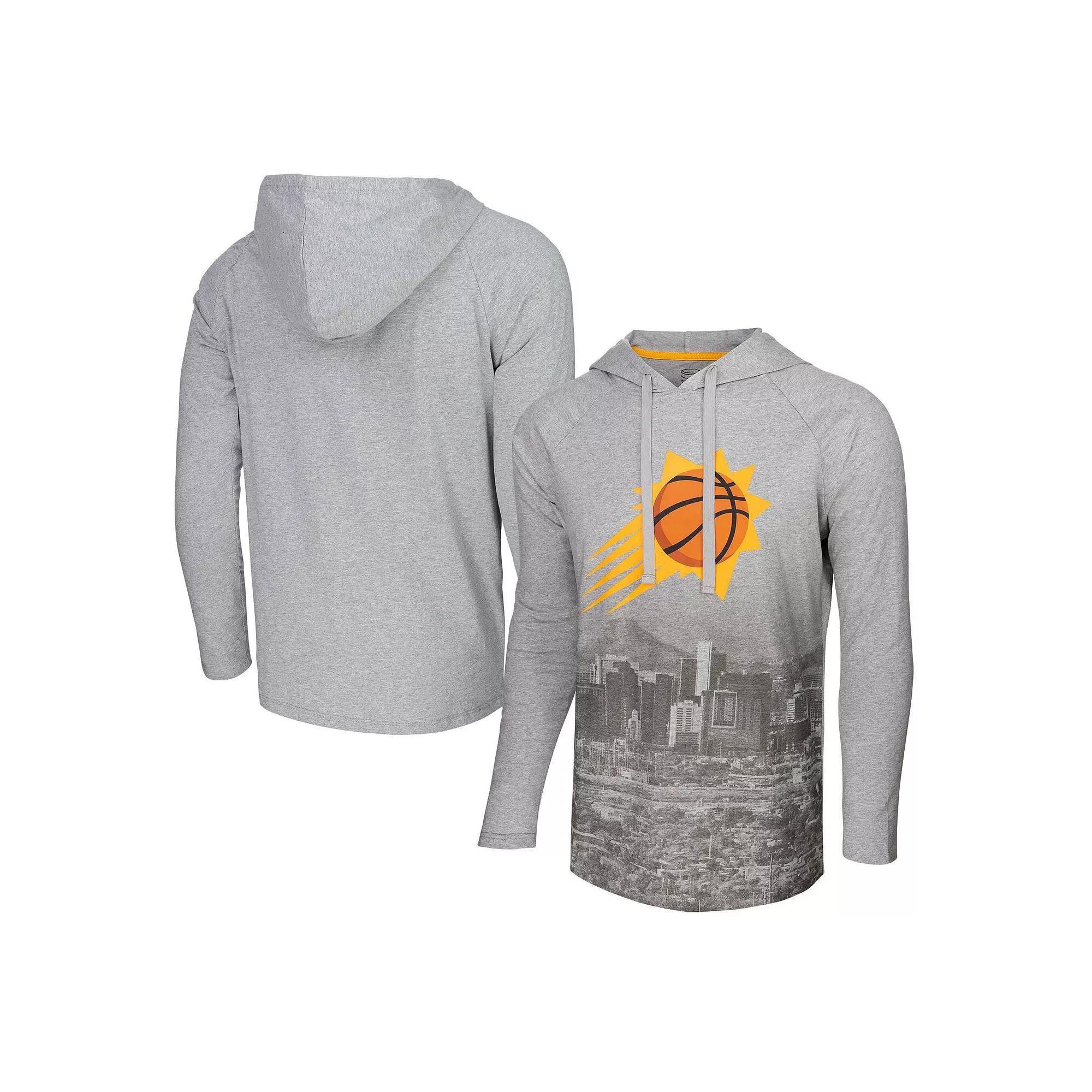 Men's Stadium Essentials Heather Gray Phoenix Suns Atrium Raglan Long Sleeve Hoodie T-Shirt, Size: 2XL, Phx Grey Product Image