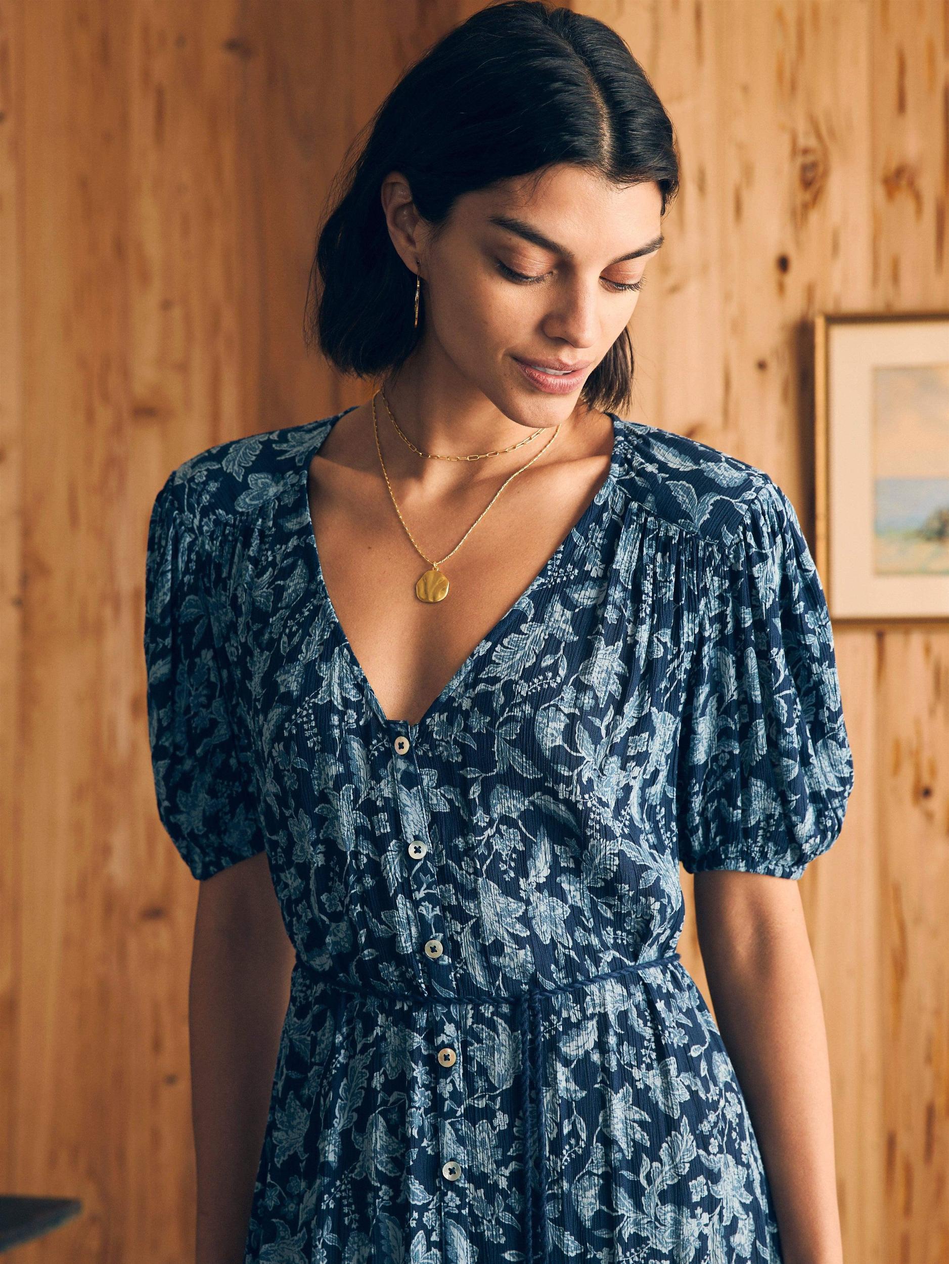 Orinda Maxi Dress - Blue Esna Floral Female Product Image