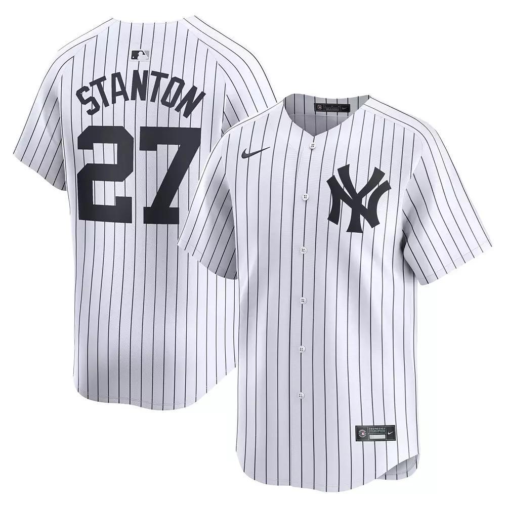 Men's Nike Giancarlo Stanton White New York Yankees Home Limited Player Jersey, Size: XL Product Image