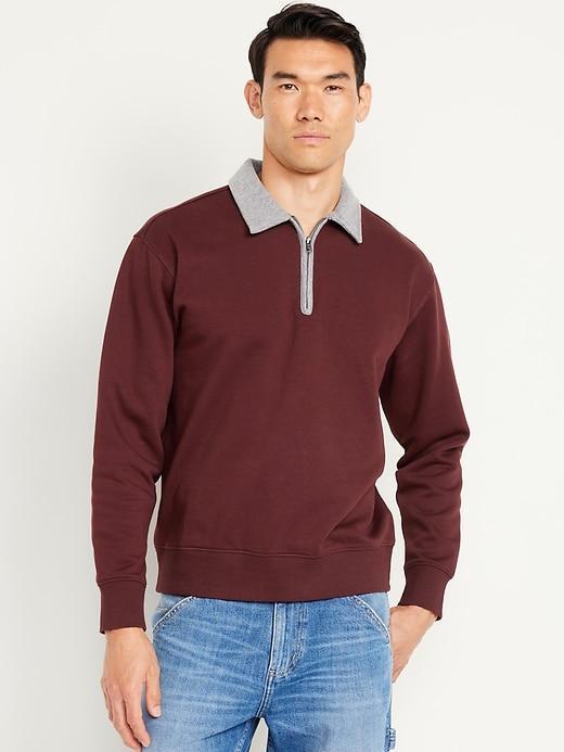 Quarter-Zip Fleece Polo Product Image