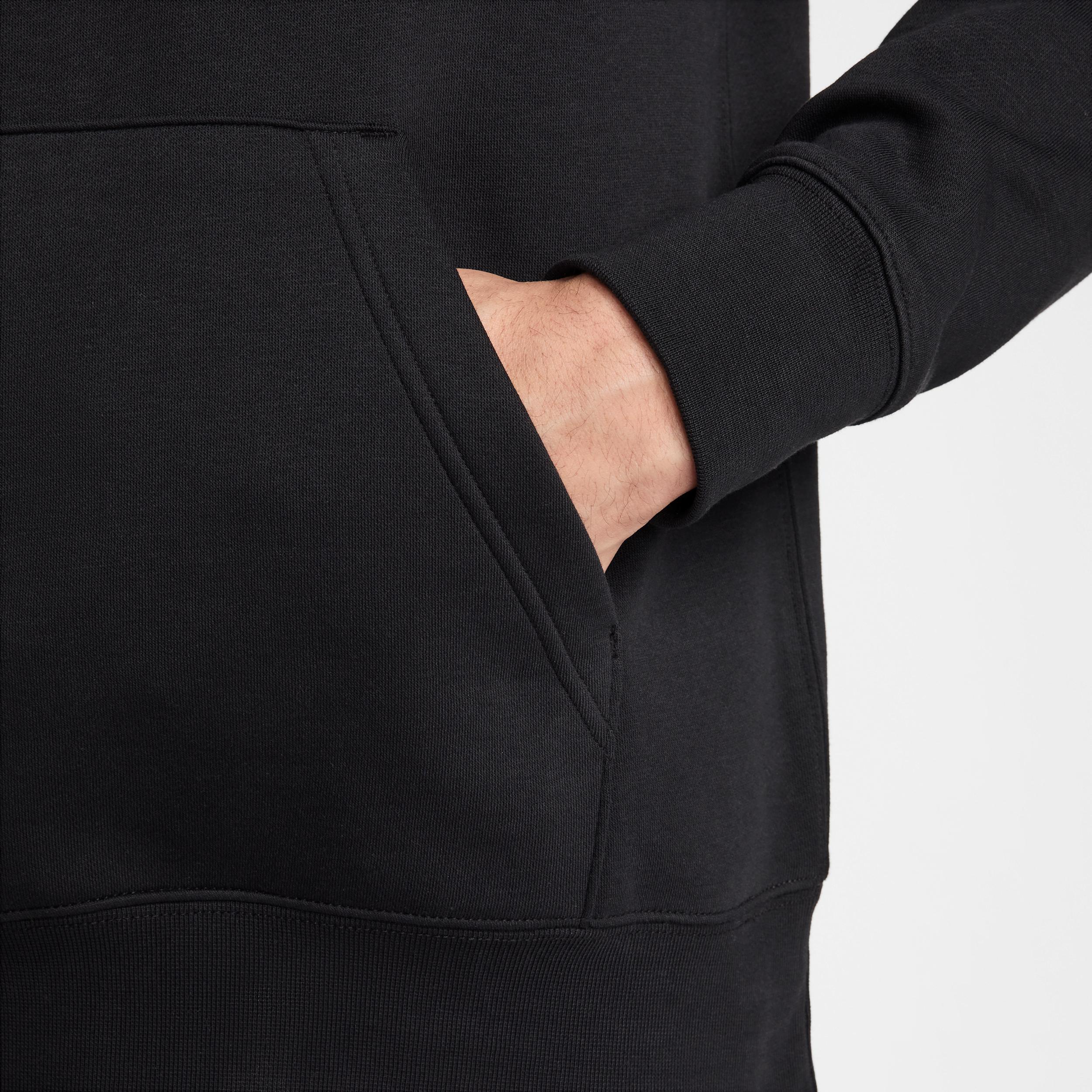 Men's Nike Club Pull-Over Fleece Hoodie, Size: Large, Black Product Image