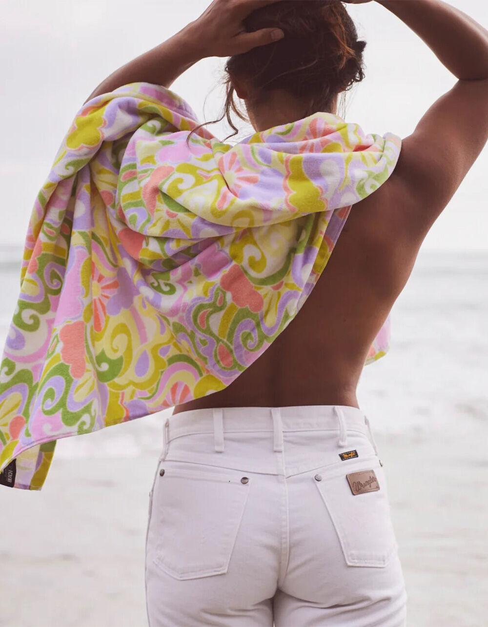 SLOWTIDE x Beach Riot Wavy Floral Beach Towel - PASTEL COMBO Product Image