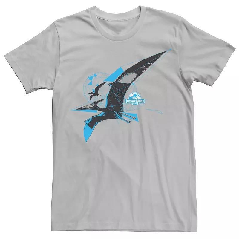 Men's Jurassic World Pterodactyl Geometric Poly Graphic Tee, Size: 3XL, Athletic Grey Product Image
