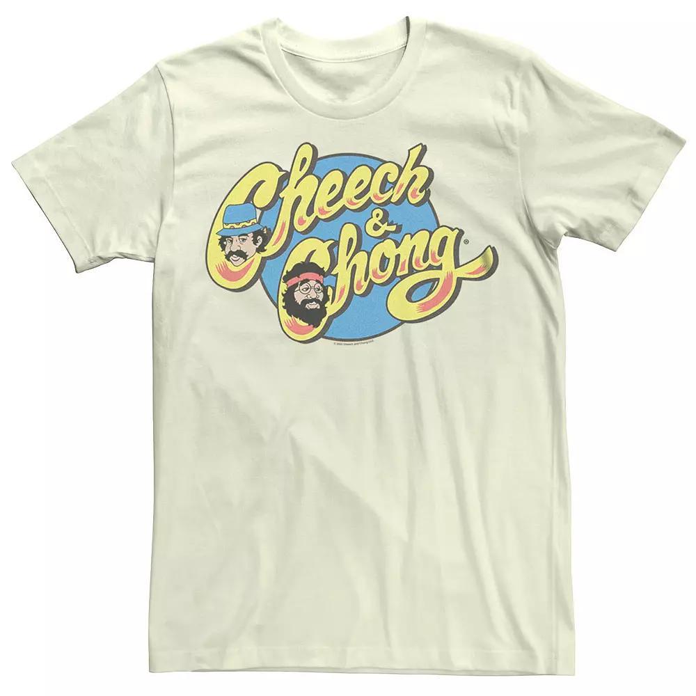 Men's Cheech And Chong 2 Heads Logo Tee, Size: Small, Natural Product Image