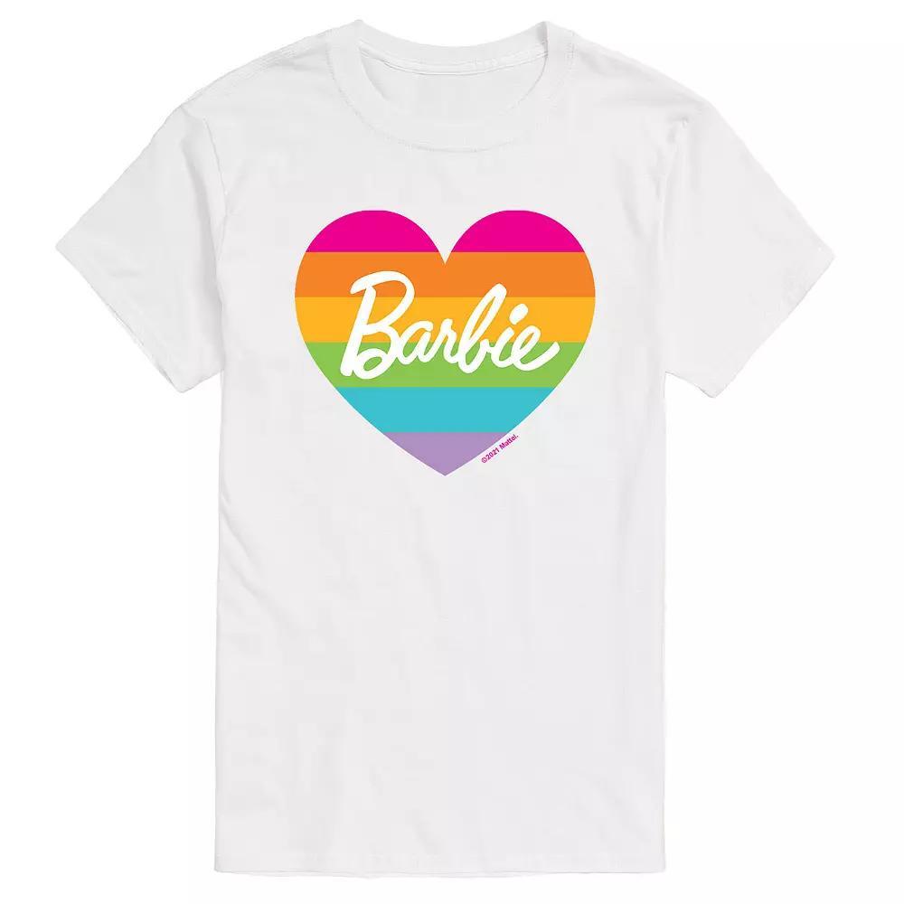 Big & Tall Barbie Pride Rainbow Graphic Tee, Mens Product Image